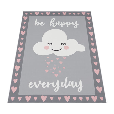 Kindervloerkleed - Aleris - Wolk - Roze