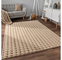 Zacht fluffy vloerkleed - Arinzo Bolletjes Beige