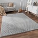 Zacht fluffy vloerkleed - Arinzo Geruit Grijs Zacht fluffy vloerkleed - Arinzo Geruit Grijs