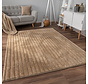 Zacht fluffy vloerkleed - Arinzo Stripes Beige