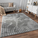 Zacht fluffy vloerkleed - Arinzo Stripes Grijs Zacht fluffy vloerkleed - Arinzo Stripes Grijs