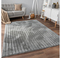 Zacht fluffy vloerkleed - Arinzo Stripes Grijs