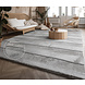 Zacht fluffy vloerkleed - Arinzo Lines Grijs Zacht fluffy vloerkleed - Arinzo Lines Grijs
