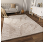 Zacht fluffy vloerkleed - Arinzo Geo Beige