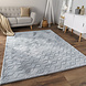 Zacht fluffy vloerkleed - Arinzo Geo Grijs Zacht fluffy vloerkleed - Arinzo Geo Grijs