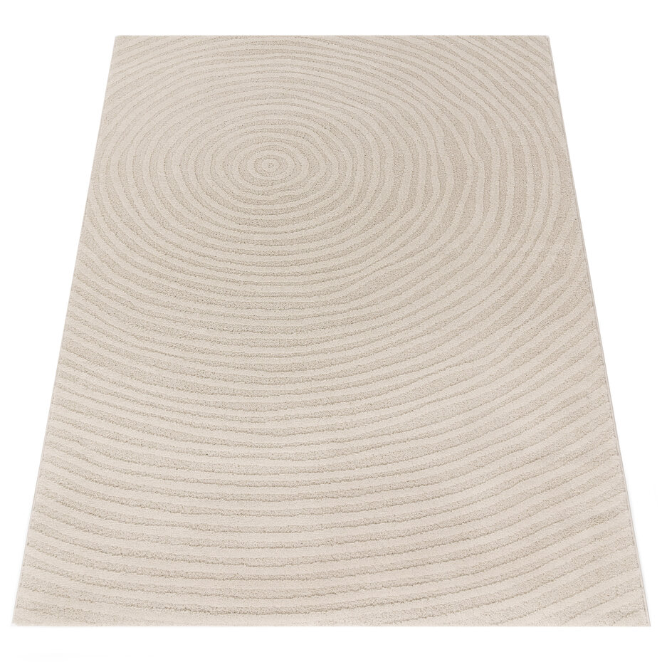 Modern vloerkleed – Aubela Circles Crème Modern vloerkleed – Aubela Circles Crème