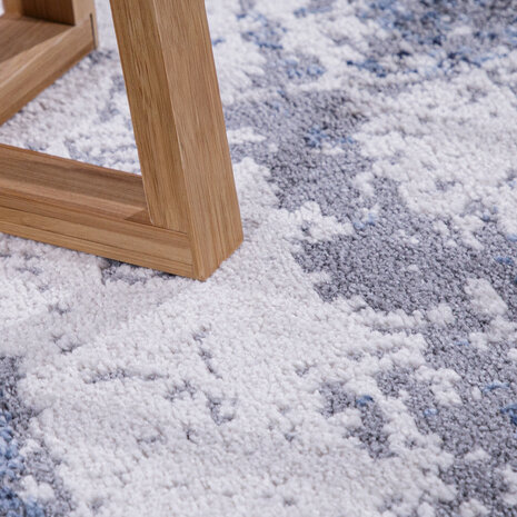 Laagpolig Vloerkleed Bareta - Modern - Geblokt - Blauw