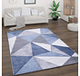 Laagpolig Vloerkleed Bareta - Modern Geo - Blauw