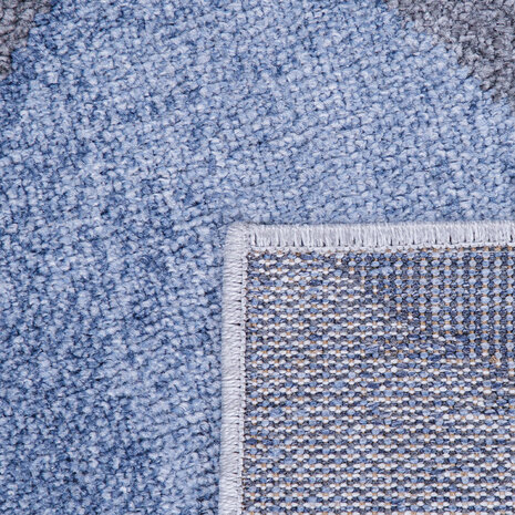 Laagpolig Vloerkleed Bareta - Modern Geo - Blauw