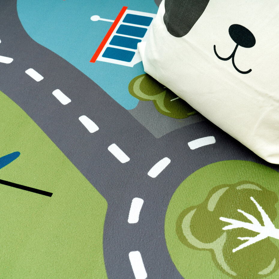 Auto speelkleed - Binola Stad Groen Auto speelkleed - Binola Stad Groen