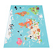 Kindervloerkleed - Binola Wereldkaart Blauw/Kleurrijk Kindervloerkleed - Binola Wereldkaart Blauw/Kleurrijk