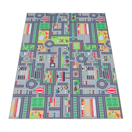 Auto speelkleed - Binola City Grijs