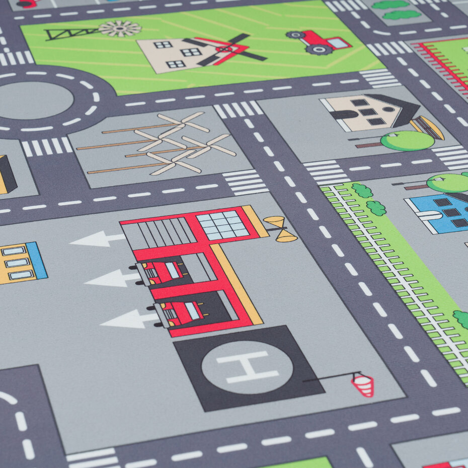 Auto speelkleed - Binola City Grijs Auto speelkleed - Binola City Grijs