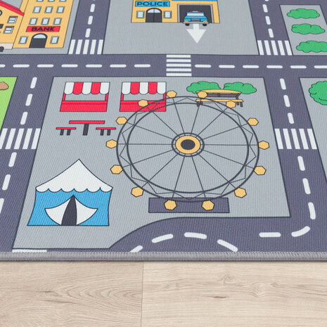 Auto speelkleed - Binola City Grijs