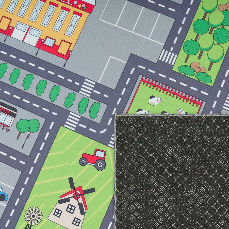 Auto speelkleed - Binola City Grijs Auto speelkleed - Binola City Grijs