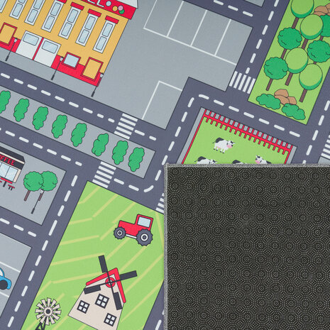Auto speelkleed - Binola City Grijs