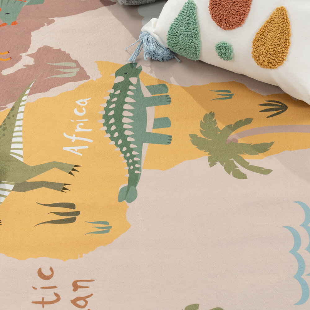 Kindervloerkleed - Binola Dinosaurus Beige Kindervloerkleed - Binola Dinosaurus Beige
