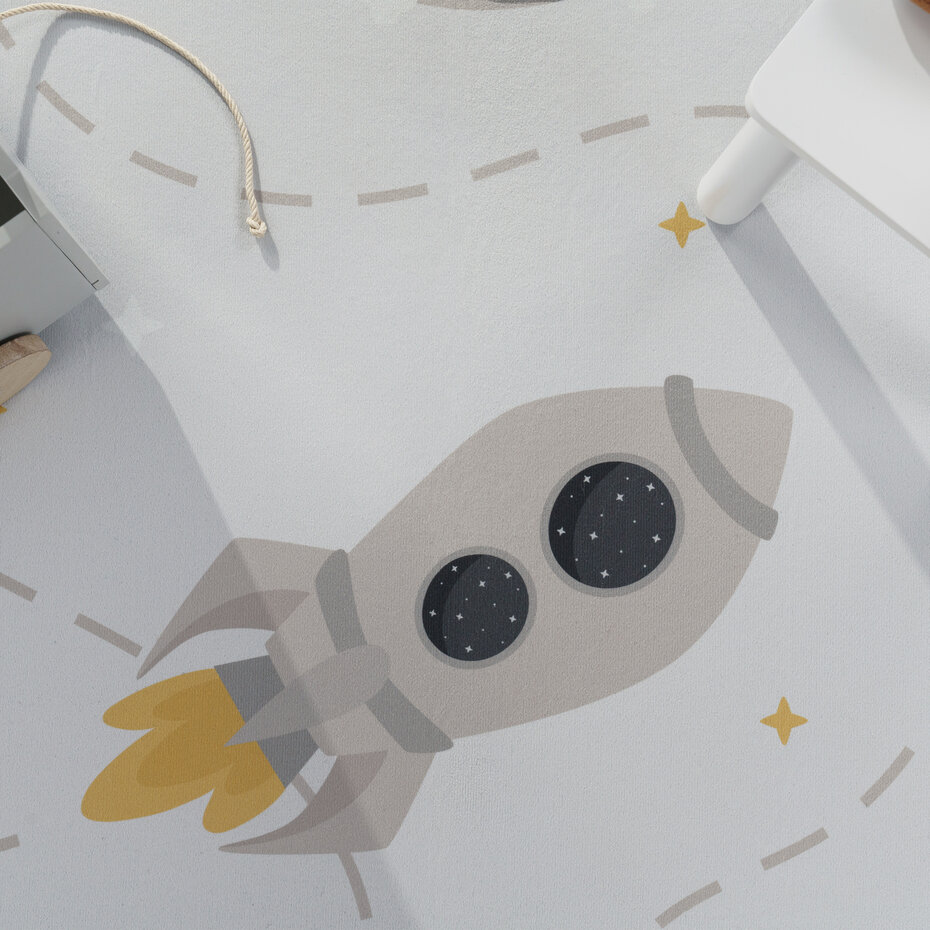 Kindervloerkleed - Binola Astronaut Crème Kindervloerkleed - Binola Astronaut Crème