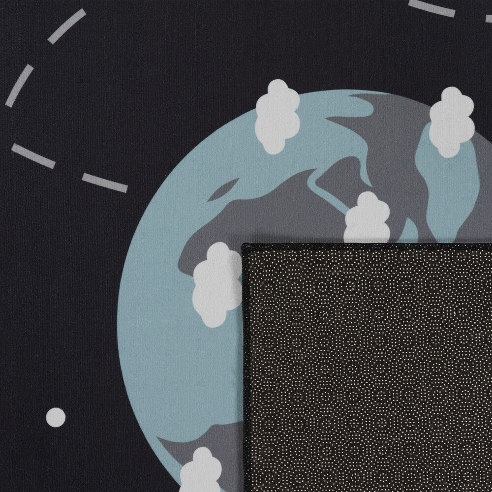 Kindervloerkleed - Binola Astronaut Zwart Kindervloerkleed - Binola Astronaut Zwart
