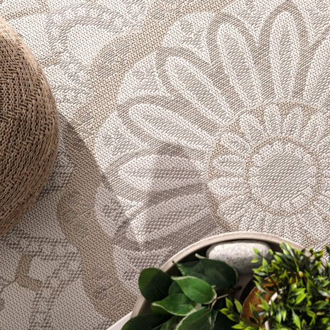 Binnen en Buitenkleed - Vloerkleed Brescs - Zand / Beige