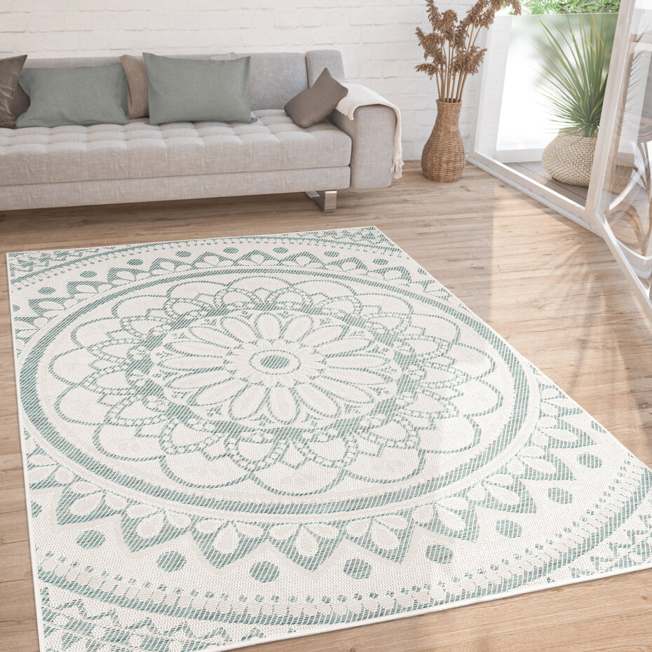 Binnen en Buitenkleed - Vloerkleed Brescs - Turquoise