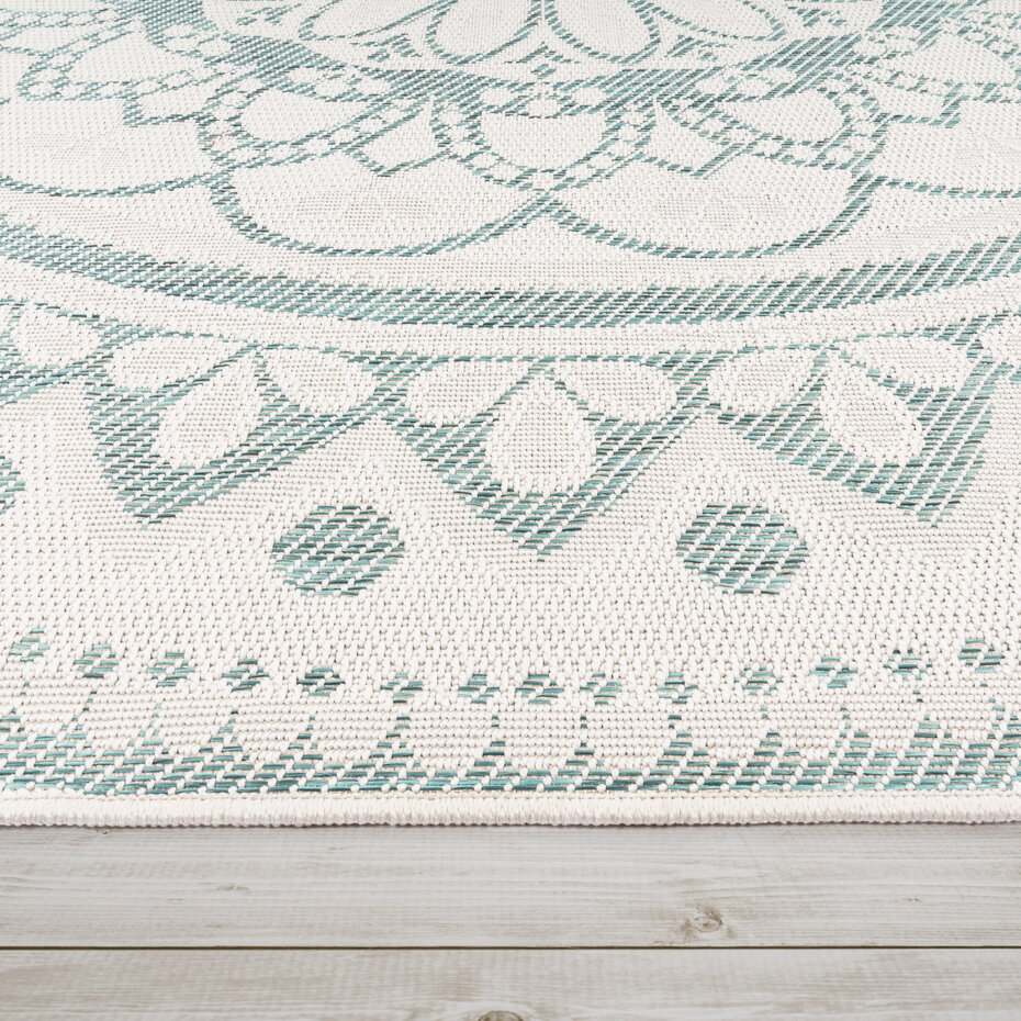 Binnen en Buitenkleed - Vloerkleed Brescs - Turquoise
