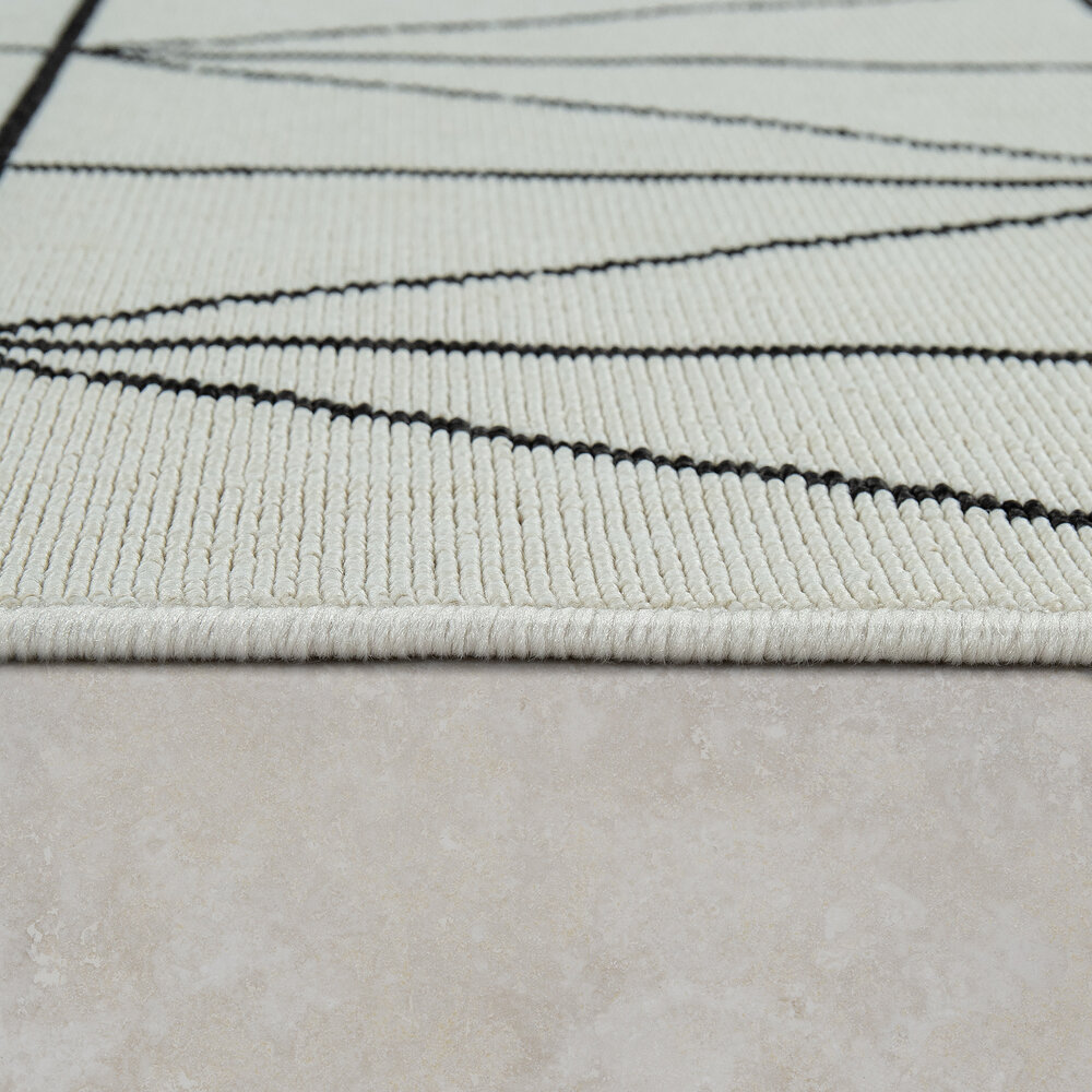 Binnen & Buitenkleed - Vloerkleed Bruliza - Geo - Wit Binnen & Buitenkleed - Vloerkleed Bruliza - Geo - Wit