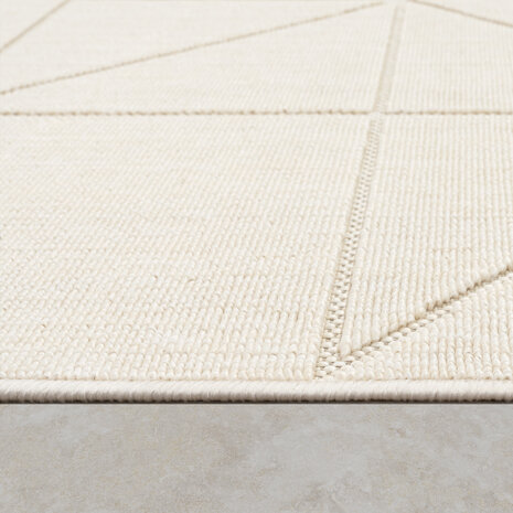 Binnen & Buitenkleed - Vloerkleed Bruliza - Geo - Creme