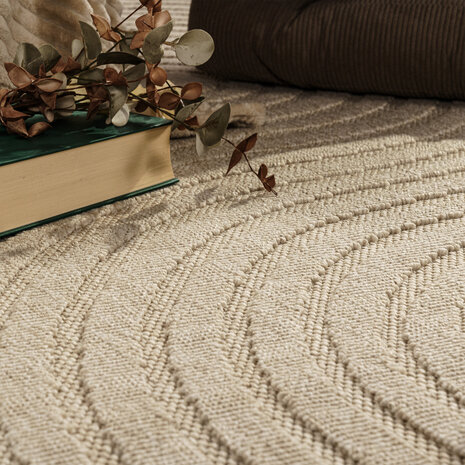 Binnen & Buitenkleed - Vloerkleed Bruliza - Japandi - Beige