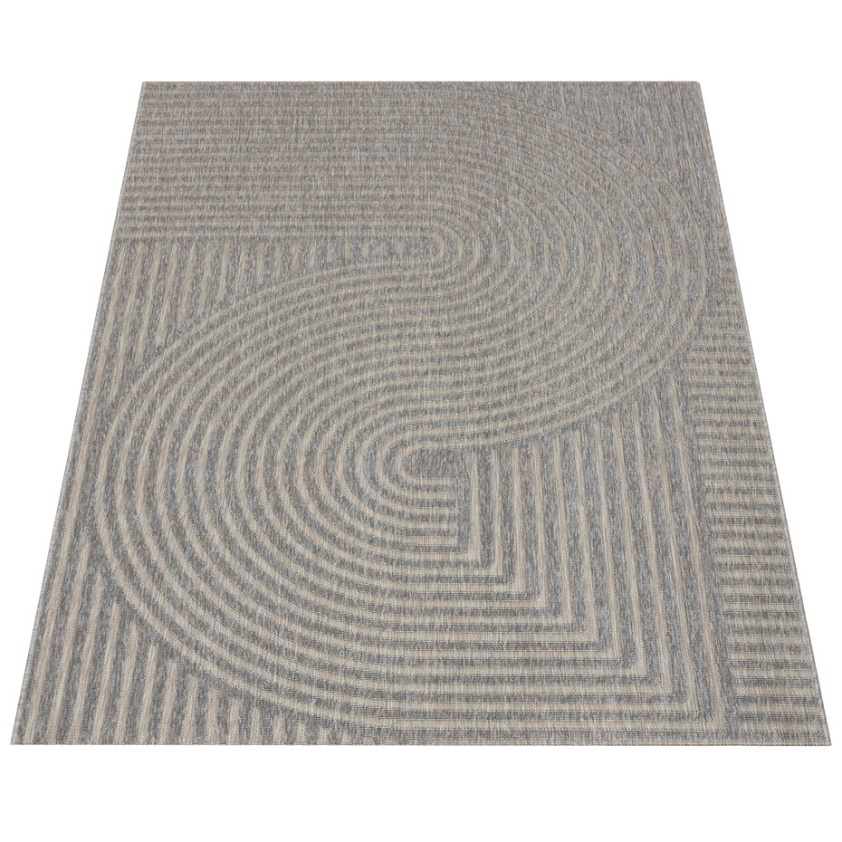 Binnen & Buitenkleed - Vloerkleed Bruliza - Japandi - Grijs Binnen & Buitenkleed - Vloerkleed Bruliza - Japandi - Grijs