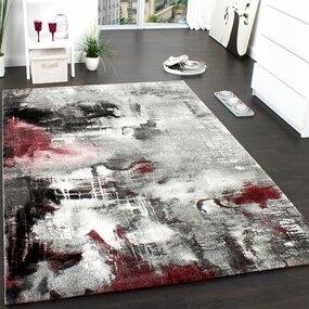 Laagpolig Vloerkleed - Cantera - Grijs / Rood