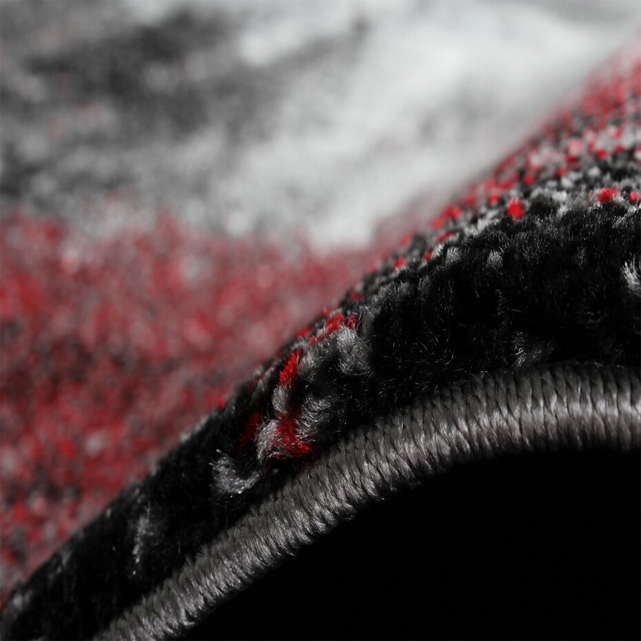 Laagpolig Vloerkleed - Cantera - Grijs / Rood Laagpolig Vloerkleed - Cantera - Grijs / Rood