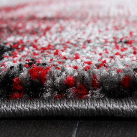 Laagpolig Vloerkleed - Cantera - Grijs / Rood