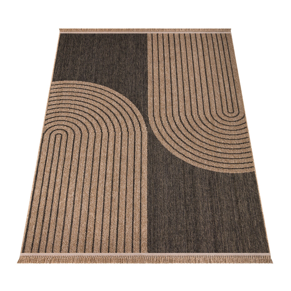 Jute buitenkleed - Colinna Japandi Antraciet/Beige