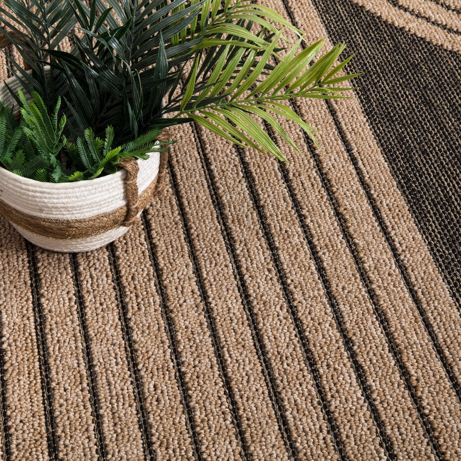 Jute buitenkleed - Colinna Japandi Antraciet/Beige