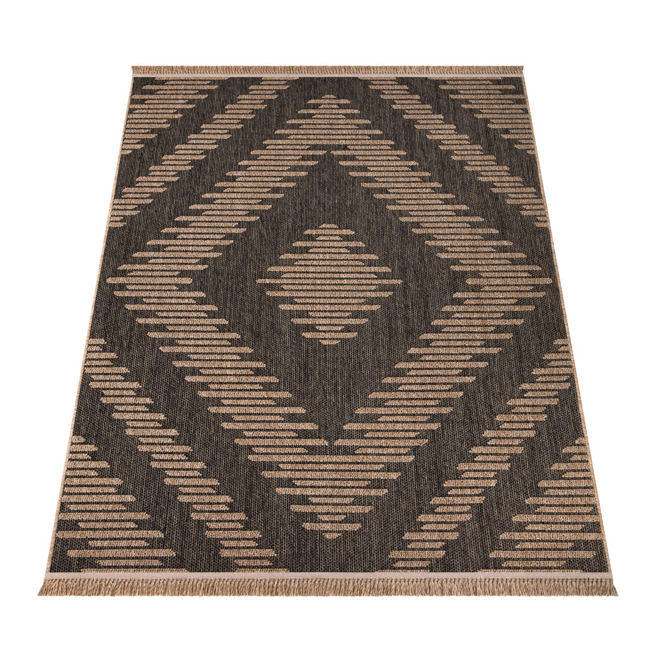 Jute buitenkleed - Colinna Antraciet/Beige