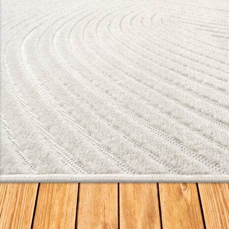 Laagpolig Vloerkleed Cotera - Creme