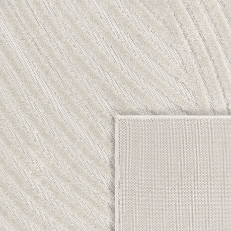 Laagpolig Vloerkleed Cotera - Creme
