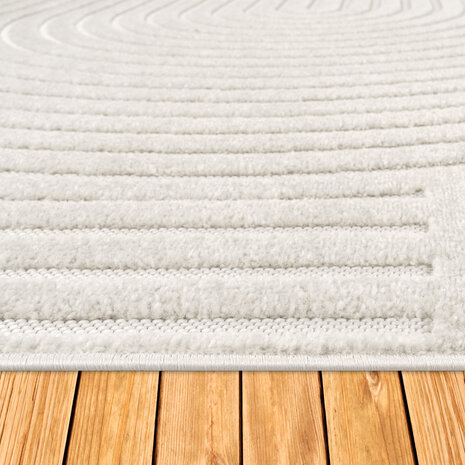Laagpolig Vloerkleed Cotera - Creme