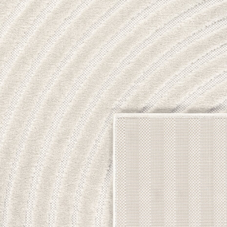 Laagpolig Vloerkleed Cotera - Creme