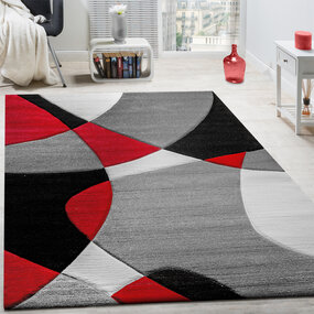 Laagpolig Vloerkleed - Diamesa - Modern - Rood