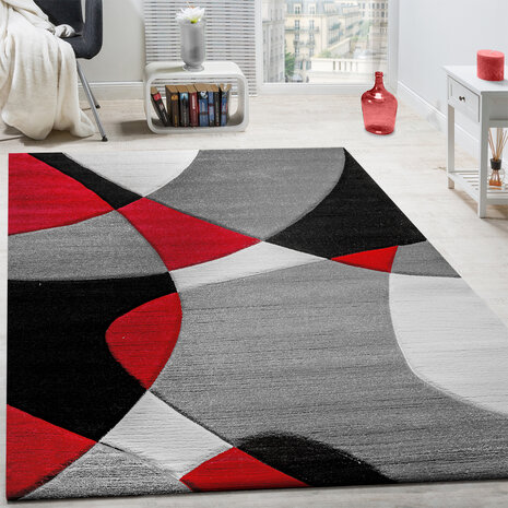 Laagpolig Vloerkleed - Diamesa - Modern - Rood