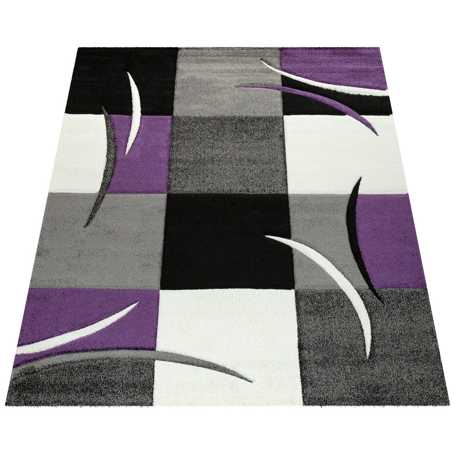 Laagpolig Vloerkleed - Diamesa - Modern - Paars / Fuchsia