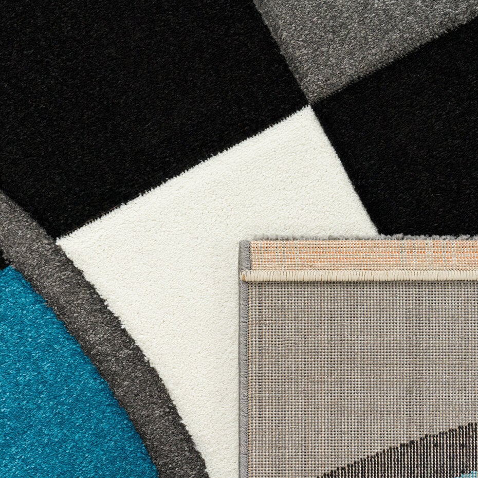 Modern vloerkleed - Diamesa Geblokt Blauw