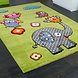 Kindervloerkleed - Eceria - Dieren - Groen Kindervloerkleed - Eceria - Dieren - Groen