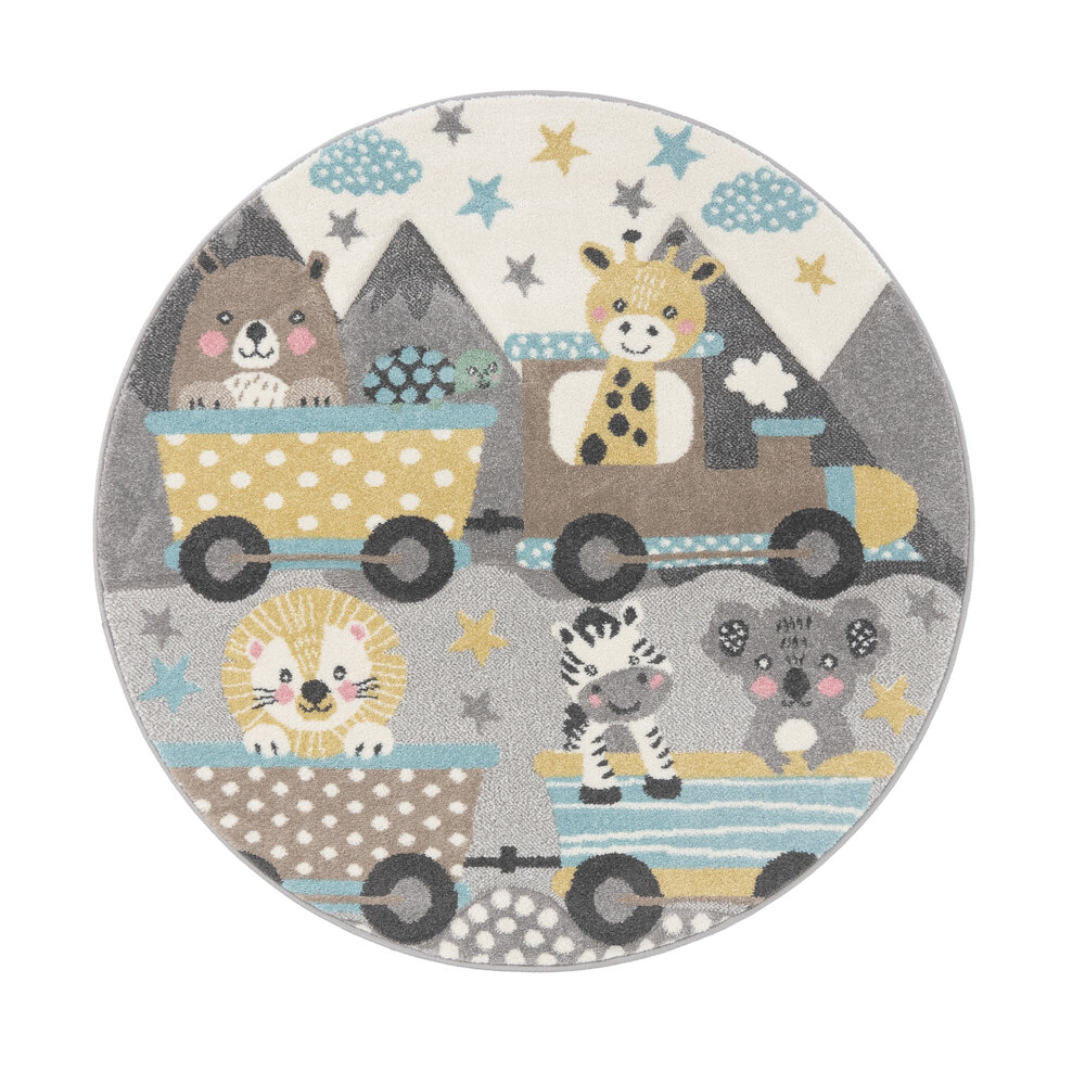 Kindervloerkleed - Elara - Dieren - Creme