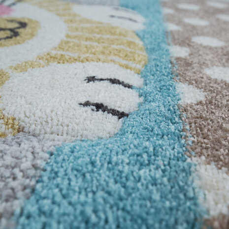 Kindervloerkleed - Elara - Dieren - Creme