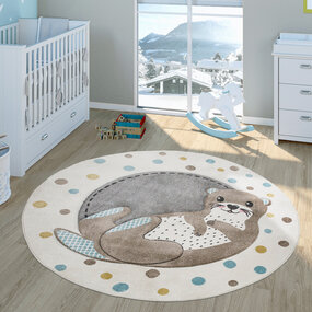 Kindervloerkleed - Elara - Otter - Creme