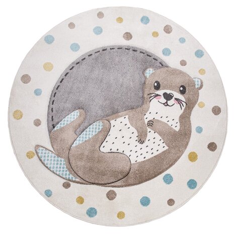 Kindervloerkleed - Elara - Otter - Creme