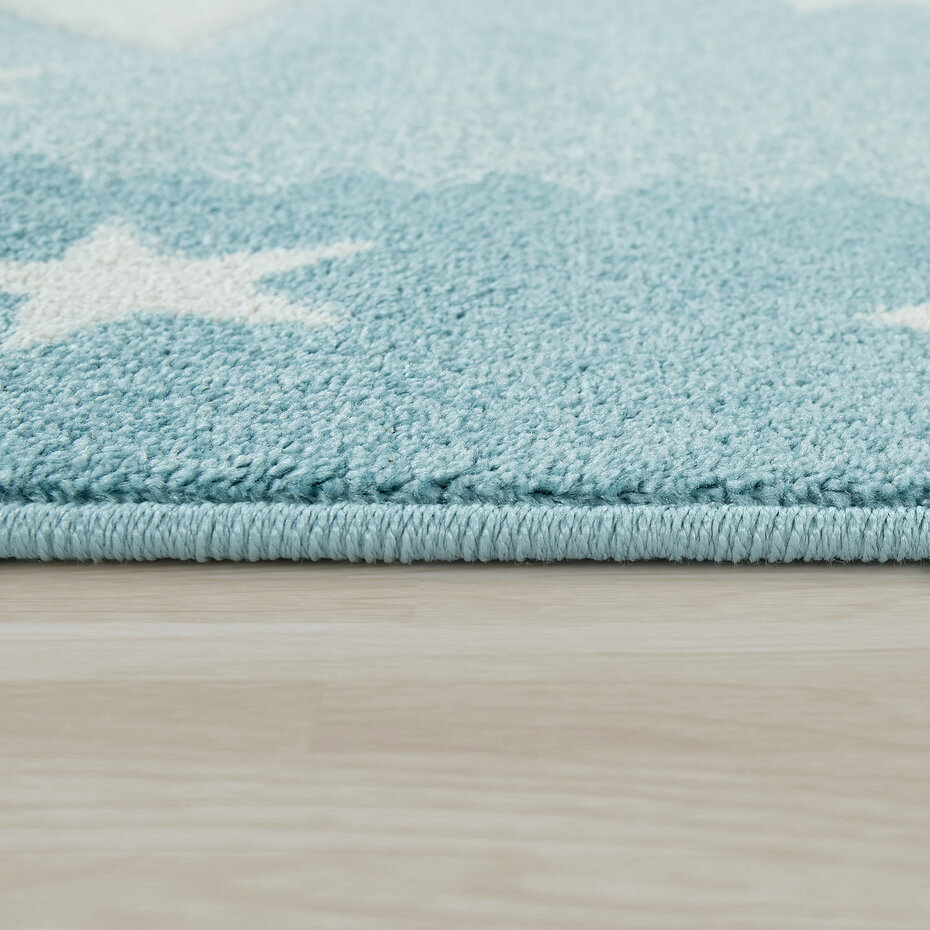 Kindervloerkleed - Elara - Sterren - Blauw Kindervloerkleed - Elara - Sterren - Blauw
